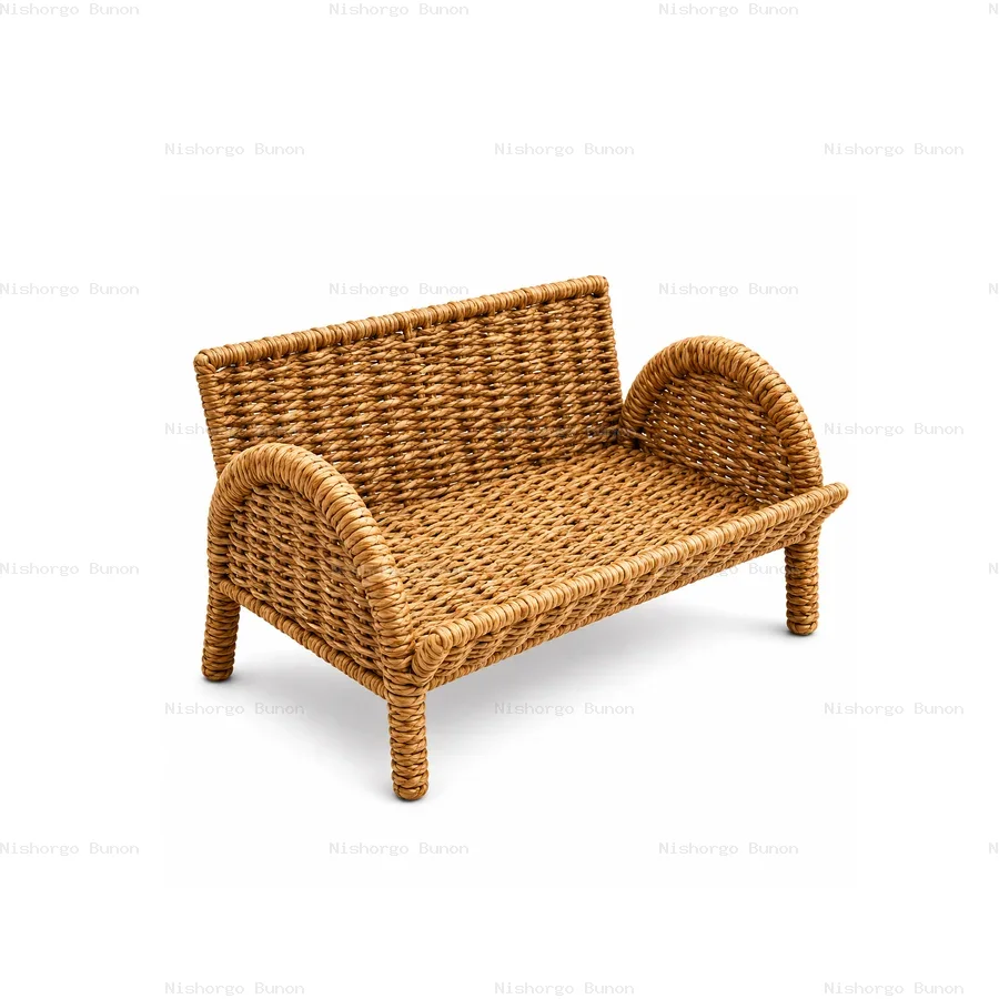 Mini Wicker Loveseat